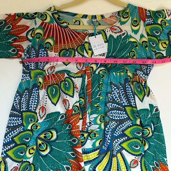Sister & Me matching tropical print Cover ups Tops size xsmall & Large - Picture 7 of 12
